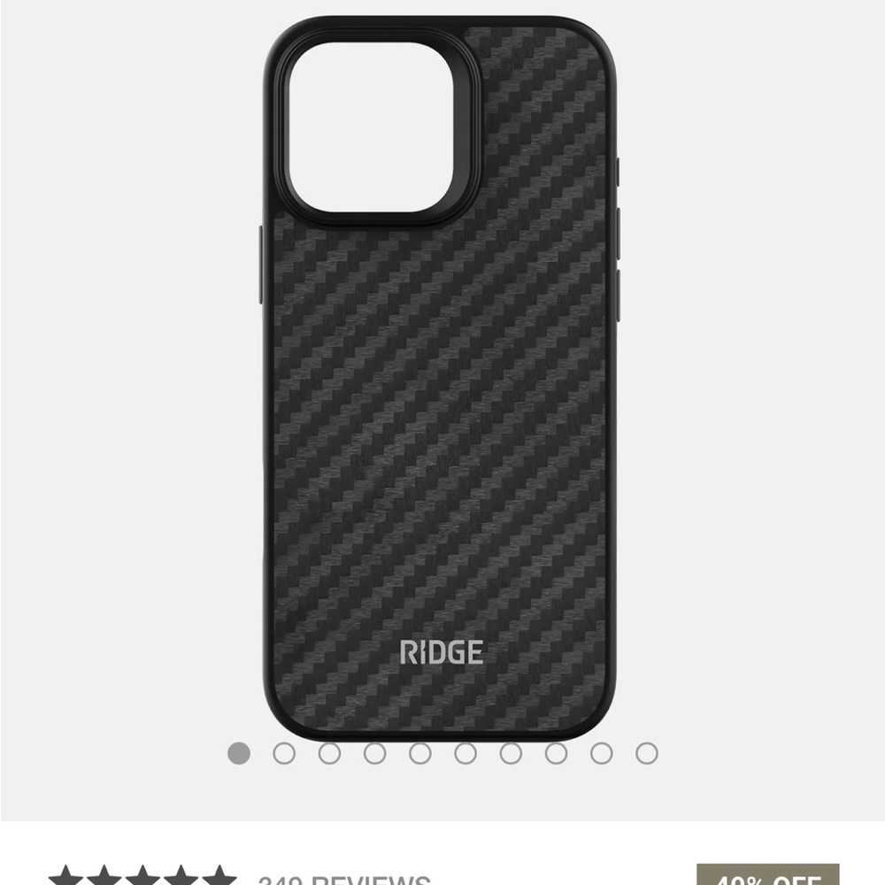 Carbon Fiber Phone Case - Black